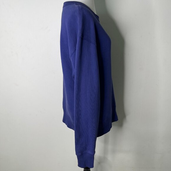 Acne Studios Women's Blue Crewneck 100% Cotton Fairview Face Sweater Size Small - Picture 4 of 11